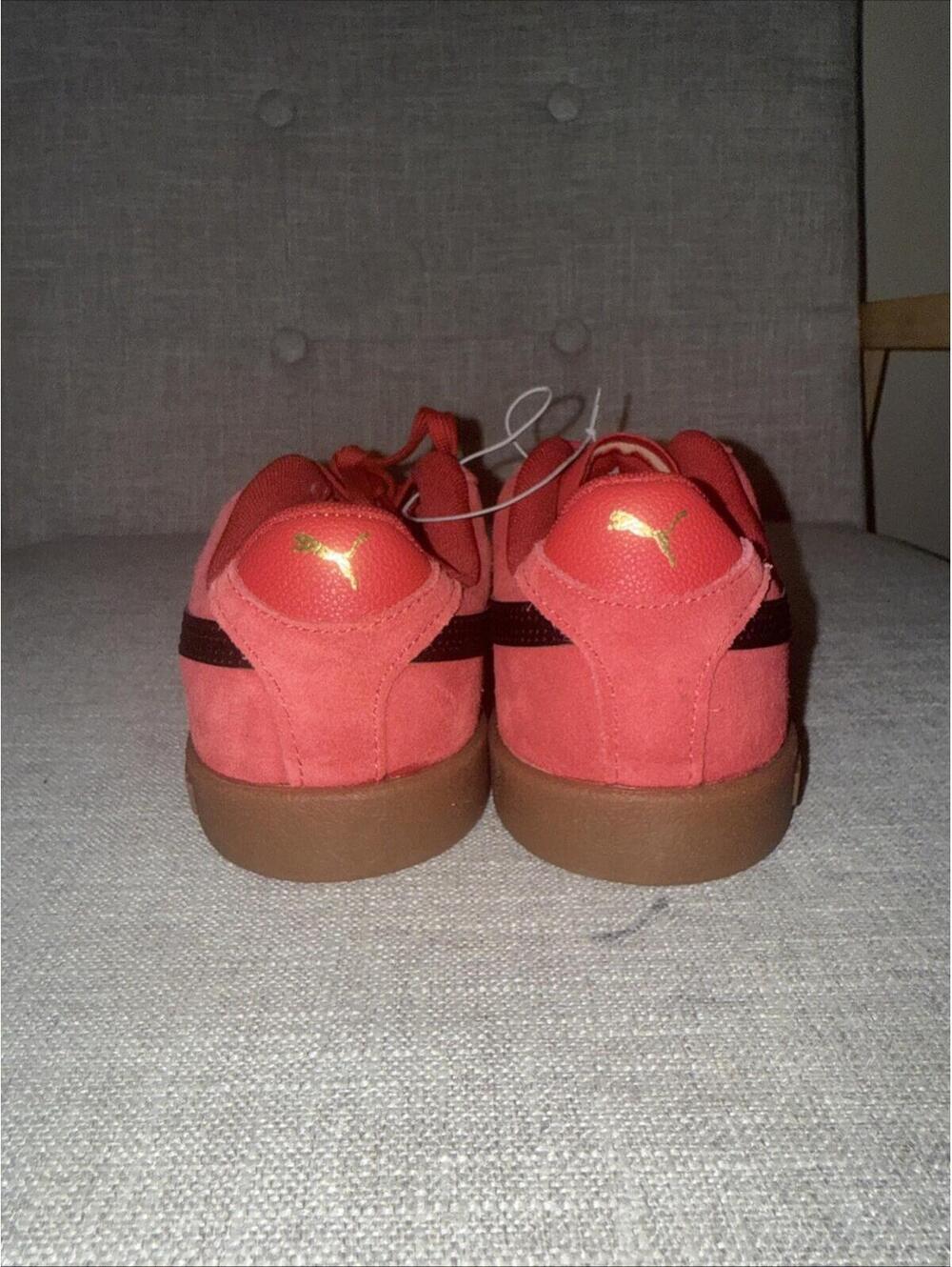 Puma palermo suede club Ii era women size 5.5 red black sneakers New - Picture 4 of 5